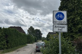 Die Fahrradstraße im Ohlmöhlenweg