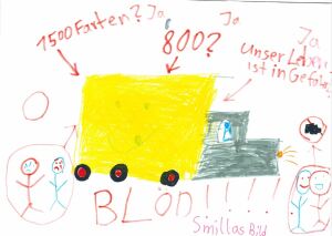 Das Bild der achtjährigen Smilla im Rahmen der von ihr selbst initiierten Pro-testaktion gegen die Logistikansiedlung in der Gemeinde Ellerau