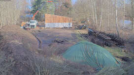 PM 055 B1 Lagerhalle für Holzhackschnitzelheizung im Himmelmoor wird fertiggestellt