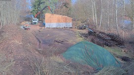 PM B2 055 Lagerhalle für Holzhackschnitzelheizung im Himmelmoor wird fertiggestellt