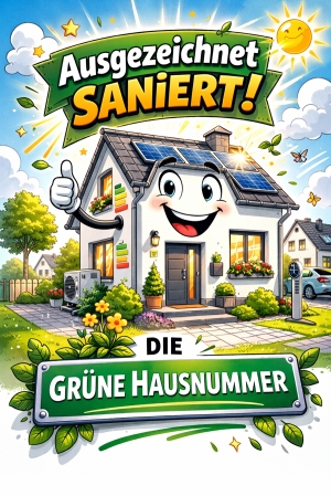 Grue Hausnummer - Comic saniert